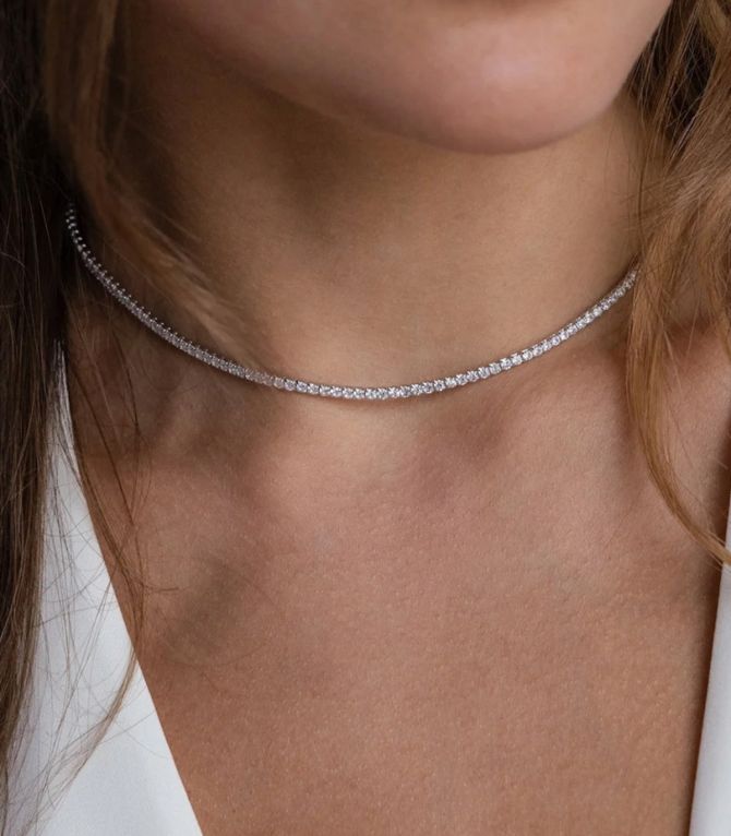 Collar plata con zirconias