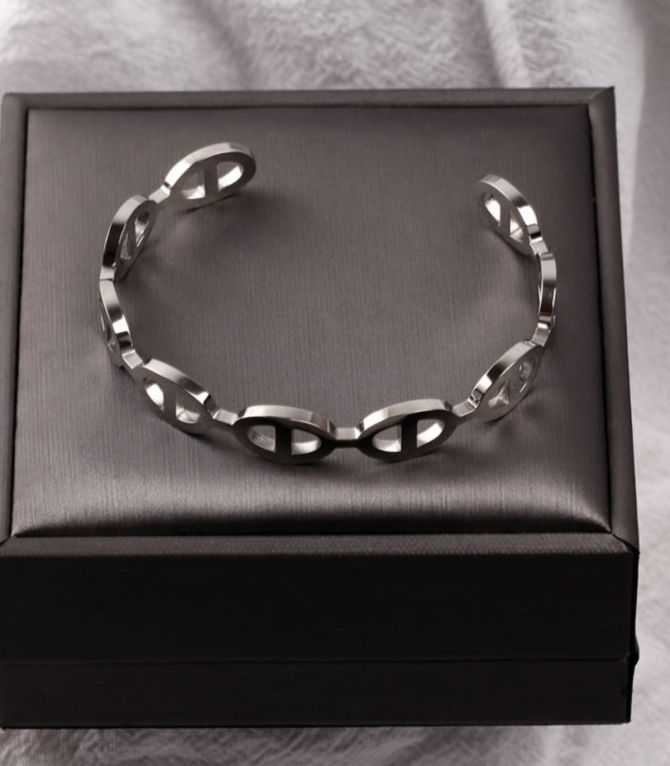 Brazalete silver pig nose