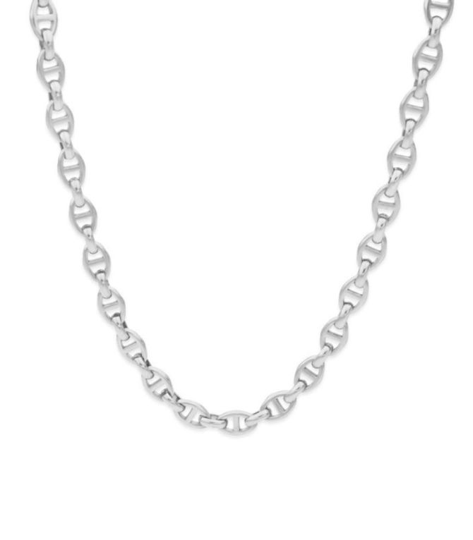 Collar silver geometric