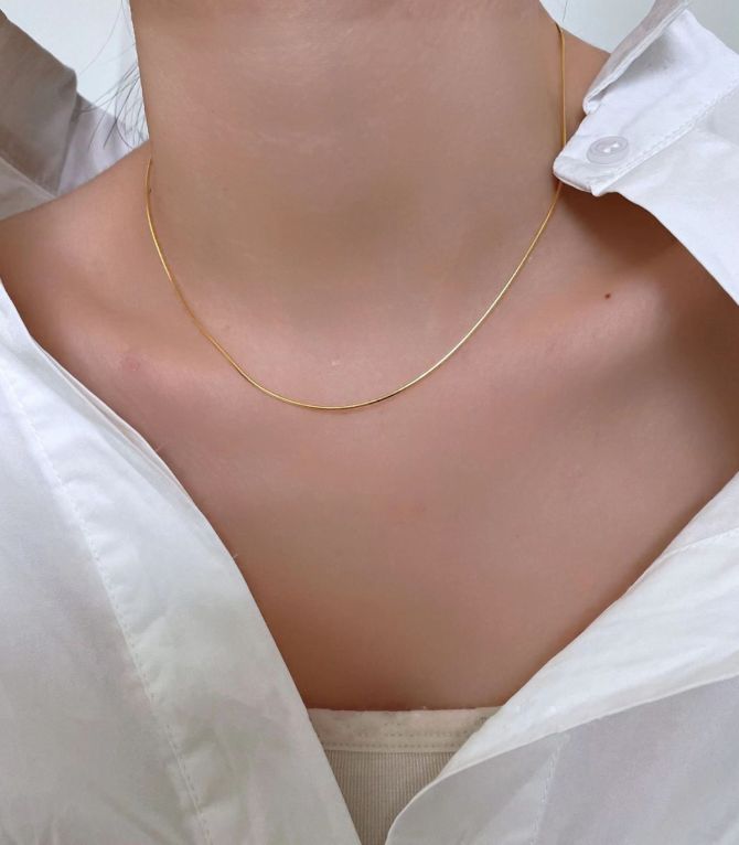 Collar gold snake bone