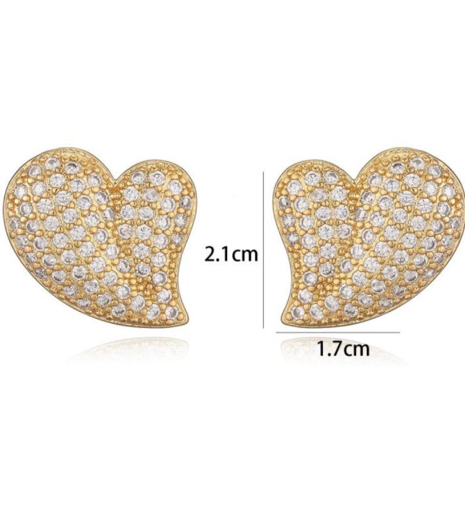 Aretes dorados con zirconias