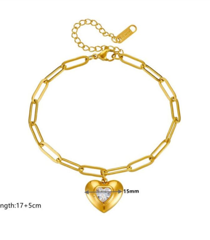 Brazalete diamond heart