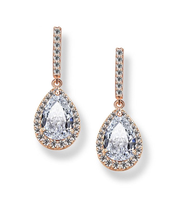 Aretes diamond rose gold