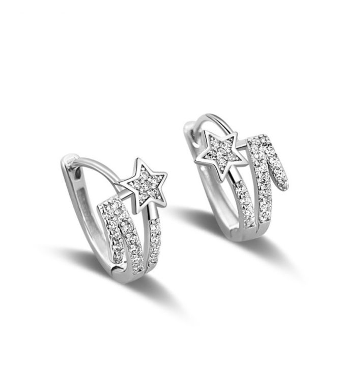 Aretes white s925 diamond star