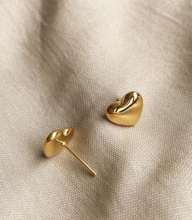 Aretes diseño corazón