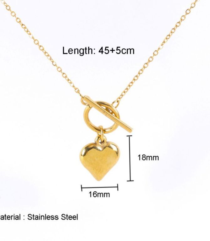 Collar gold heart