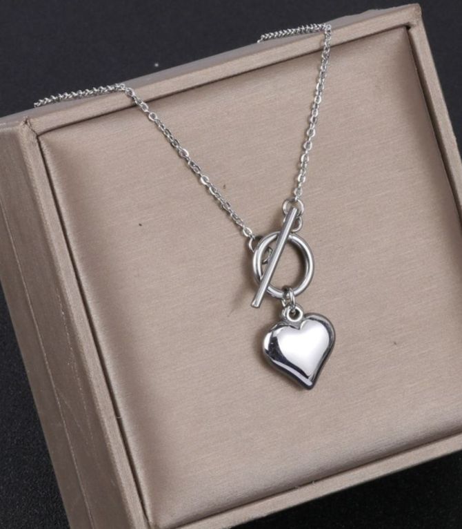 Collar silver heart