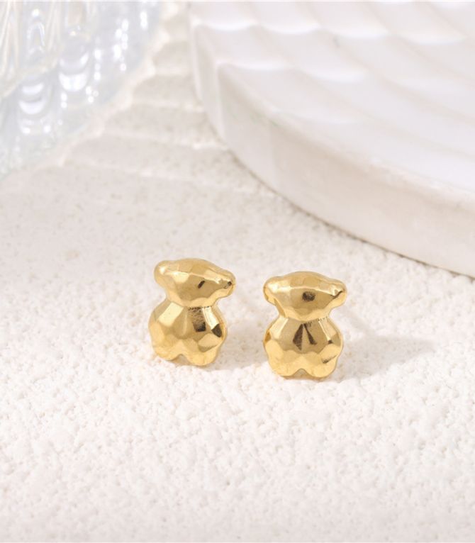 Aretes oso dorado