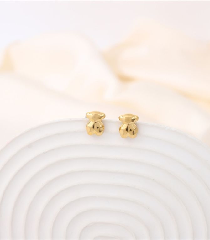 Aretes oso dorado