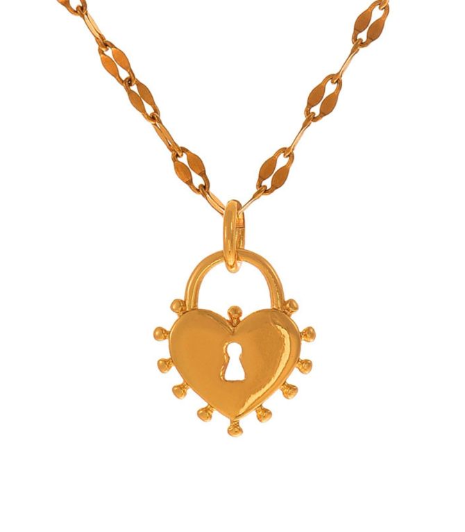 Collar gold love lock