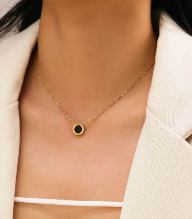 Collar gold round