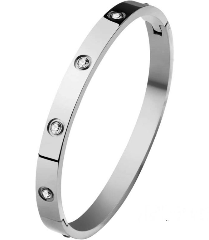 Brazalete plata con zirconias