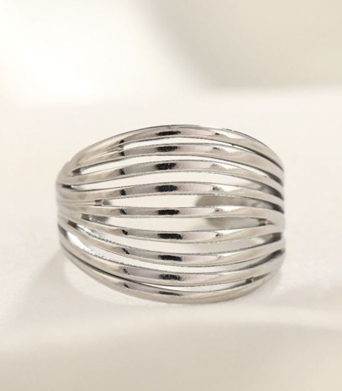 Anillo plata nine layer