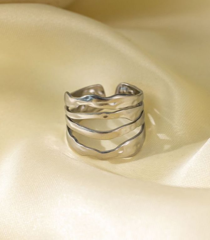 Anillo plata four layer