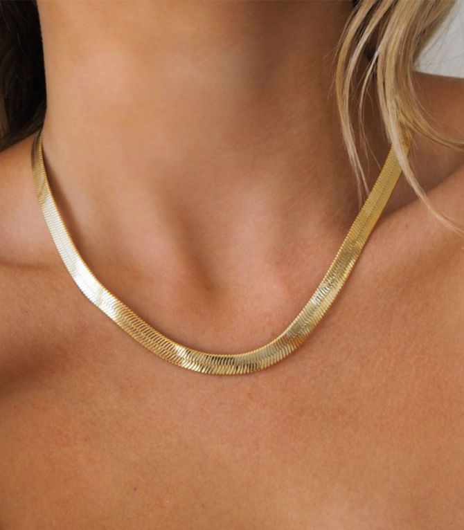 Collar gold snake 5mm