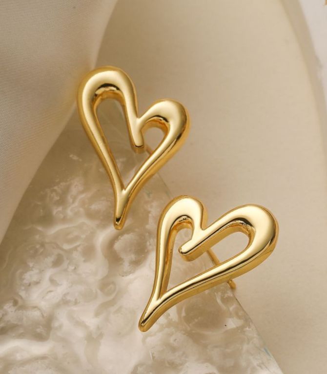 Aretes copper heart