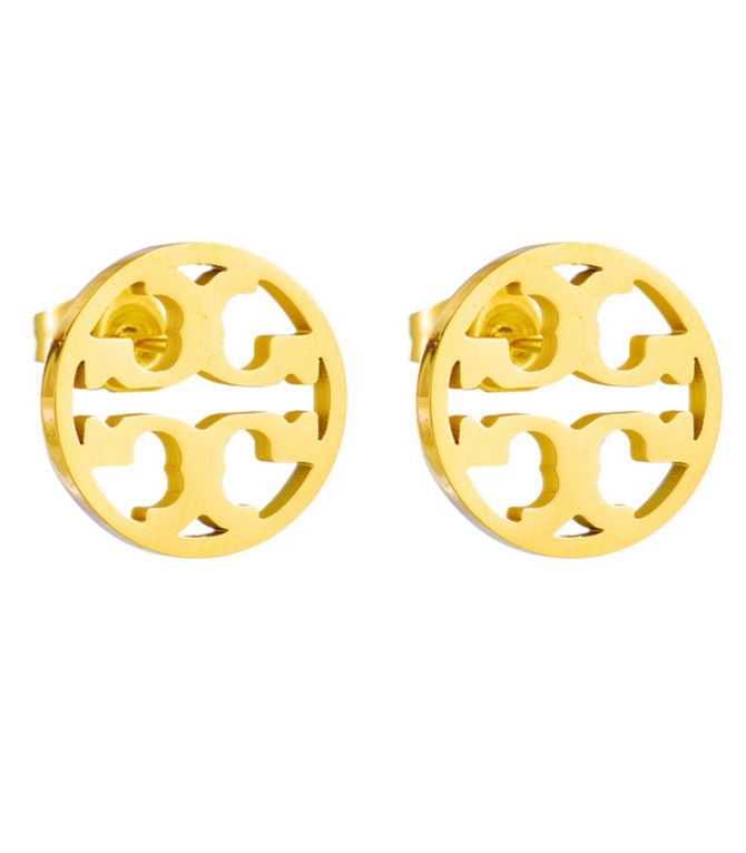 Aretes dorados TT circle