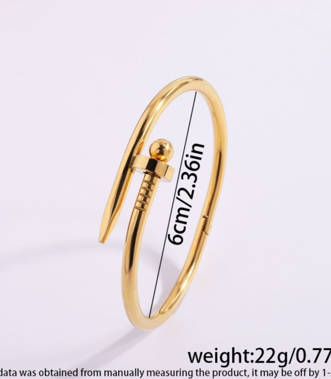 Brazalete gold steel nail