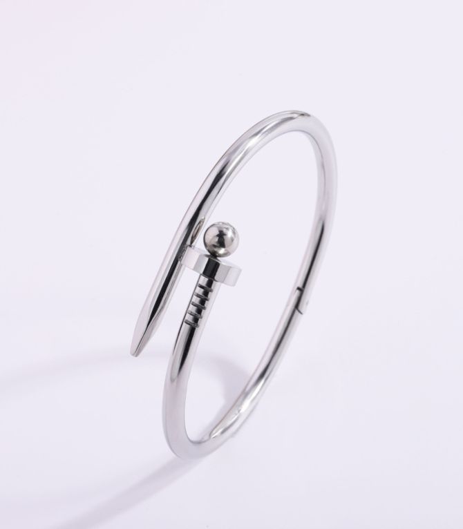 Brazalete silver steel nail