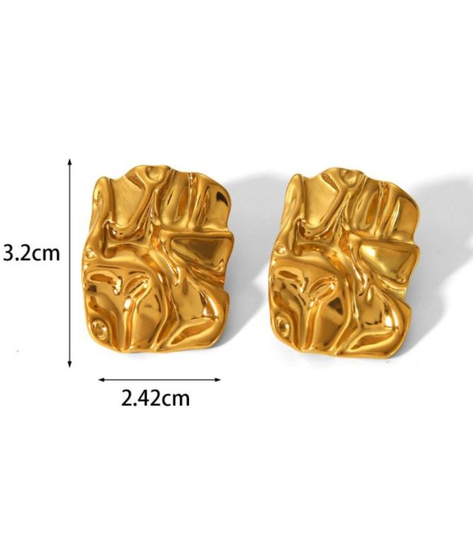 Aretes gold pleated