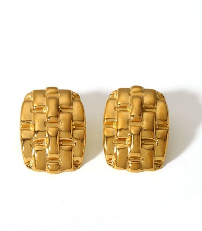 Aretes gold woven