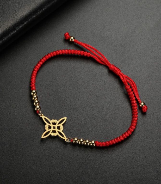 Brazalete red witch knot