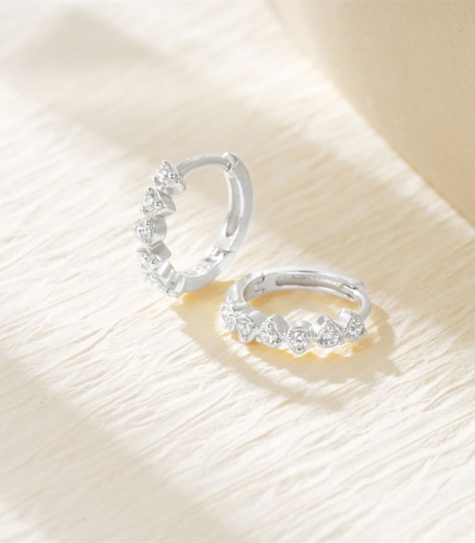 Aretes S925 silver diamonds