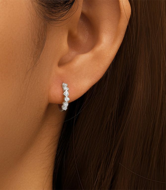 Aretes S925 silver diamonds