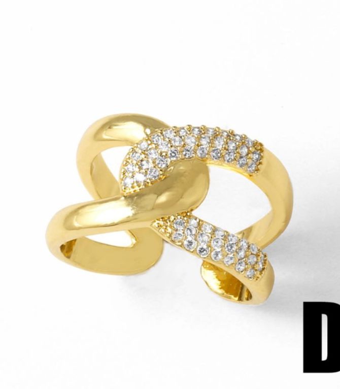 Anillo diamond geometric open