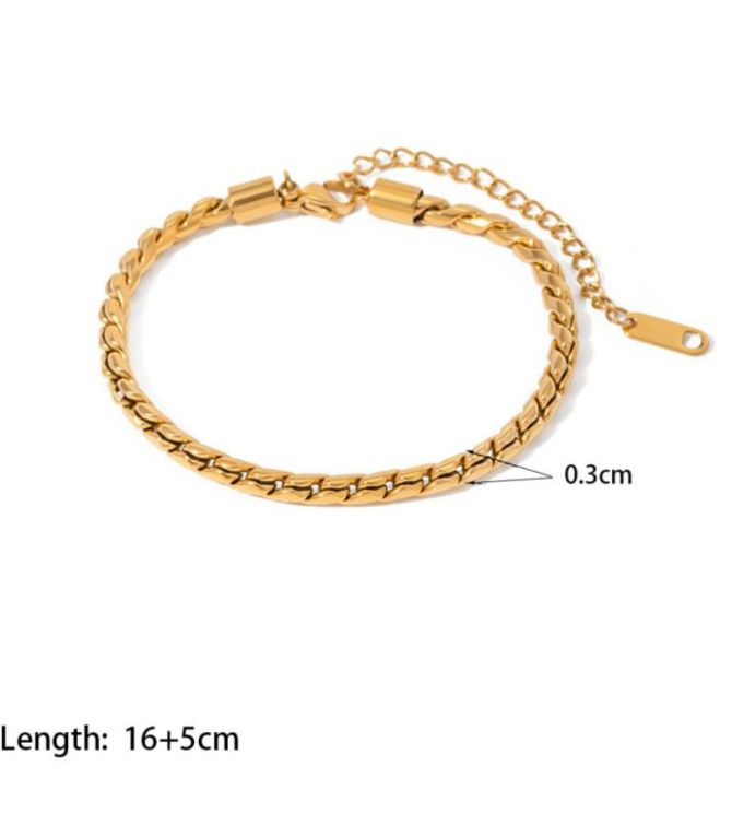 Brazalete gold geometric chain