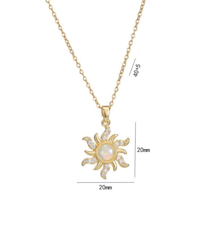 Collar whiter diamond sun