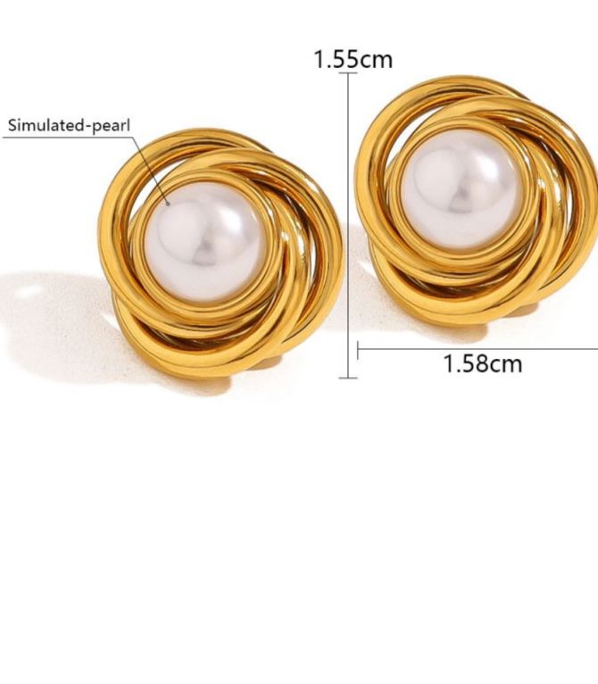 Aretes pearl wrap