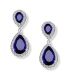 Aretes blue diamond teardrop