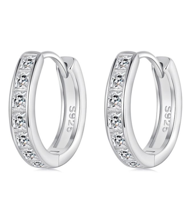 Aretes S925 diamond round