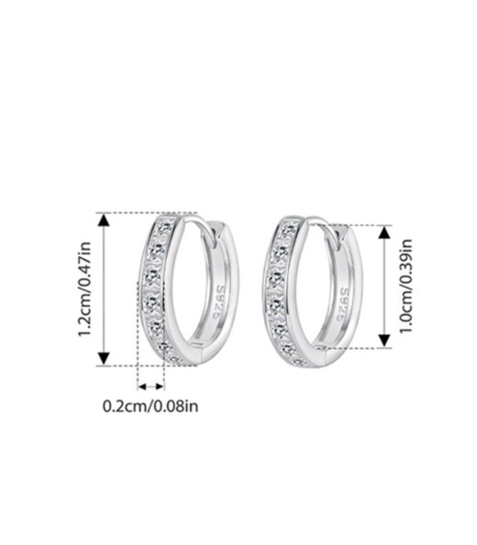 Aretes S925 diamond round