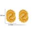 Aretes dorados irregular