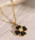 Collar flor negra