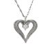 Collar silver zirconium hollow heart