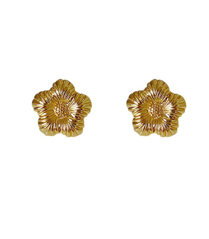 Aretes gold flower