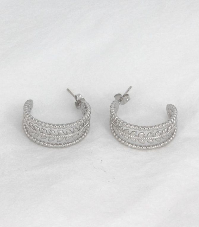 Aretes silver multilayer