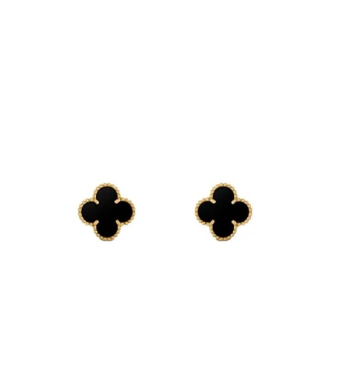 Aretes clover negro .8cm