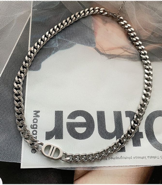 Collar silver double D