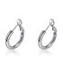 Aretes silver round hoop