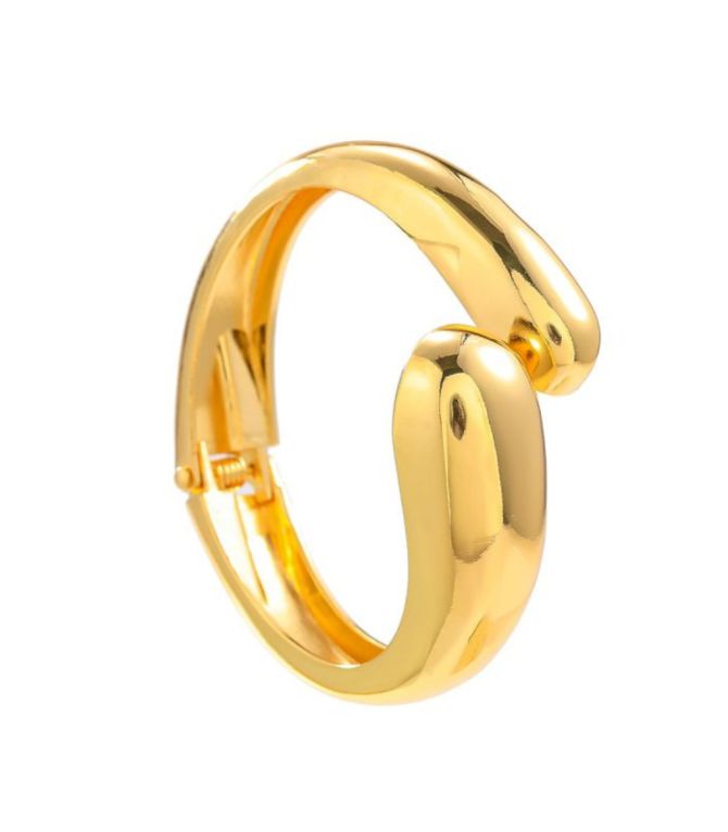 Brazalete gold smooth round