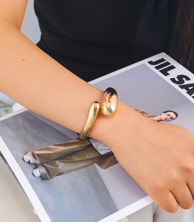 Brazalete gold smooth round
