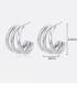 Aretes plata triple