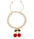 Brazalete pearl beaded cherry 2