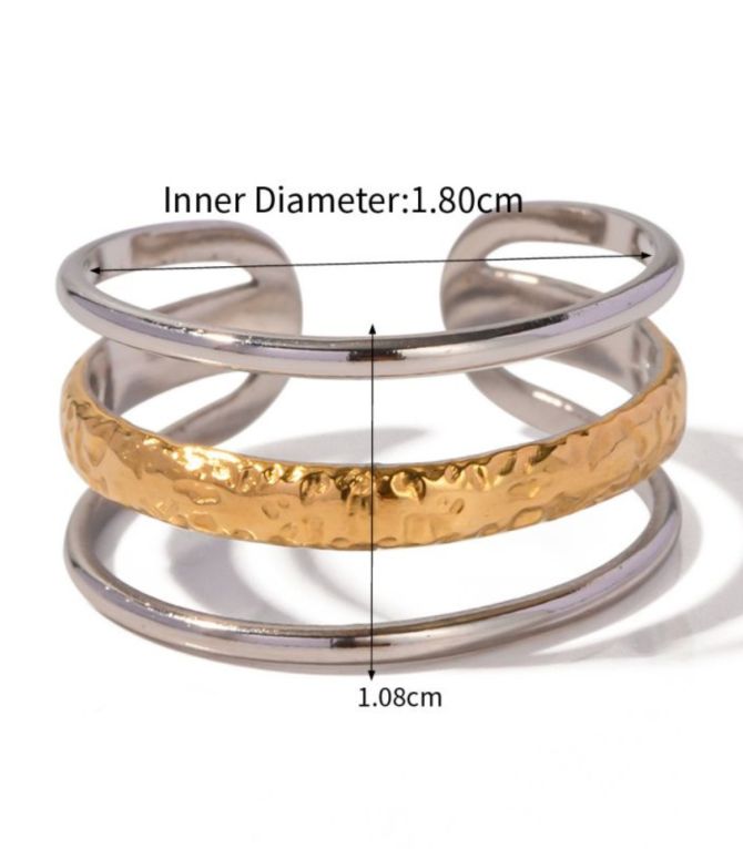 Anillo bicolor multi layer