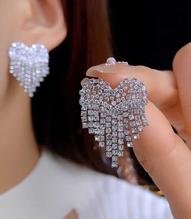 Aretes diamond heart