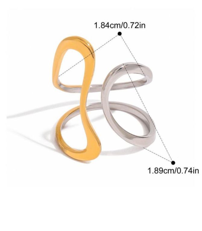 Anillo bicolor hollow 1